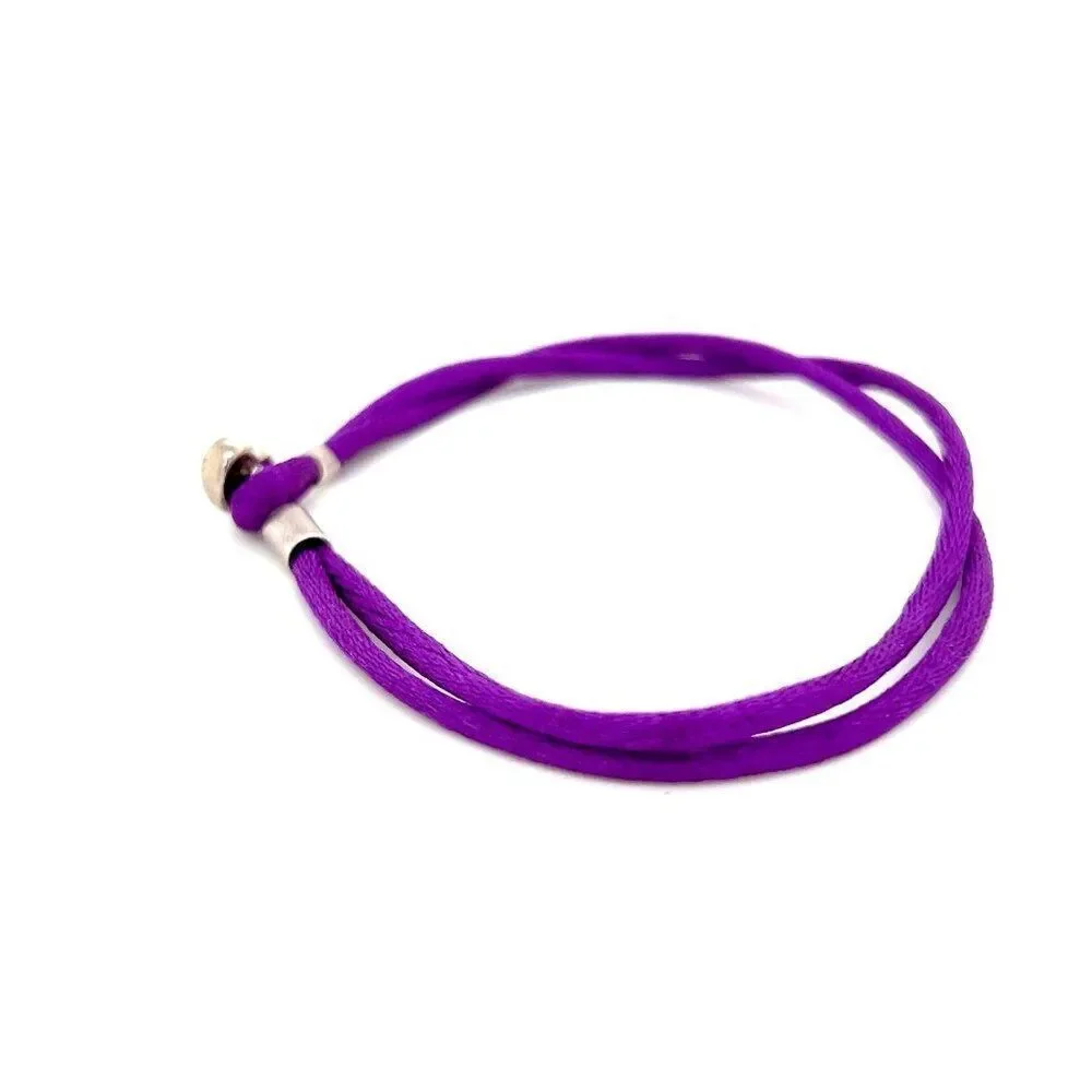 Pandora Purple Cord Heart‎ Toggle Bracelet